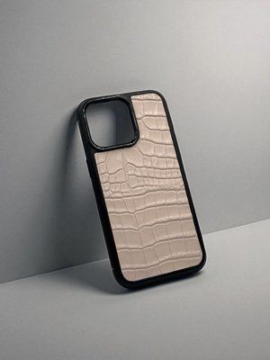Чохол для iPhone з натуральної італійської шкіри (світло-рожевий) SO-006 фото