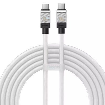 Кабель Baseus CoolPlay Series Fast Charging Cable Type-C to Type-C 100W 2m White (CAKW000302) 50660 фото