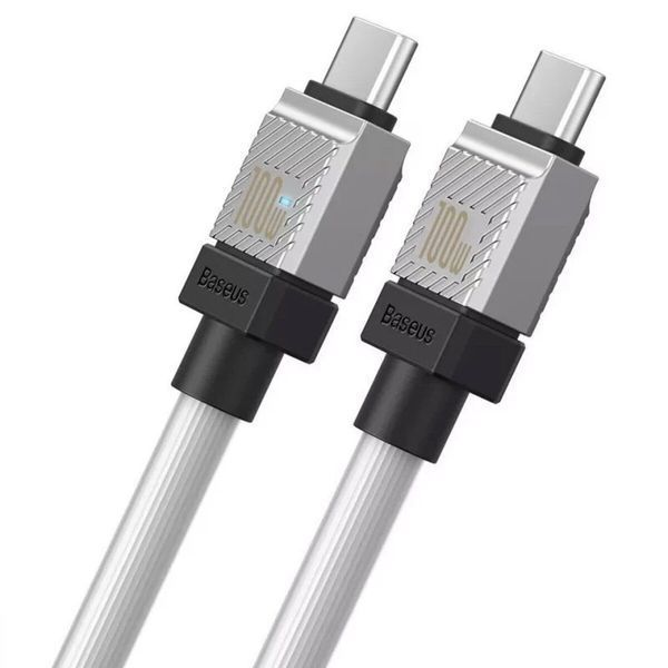 Кабель Baseus CoolPlay Series Fast Charging Cable Type-C to Type-C 100W 2m White (CAKW000302) 50660 фото