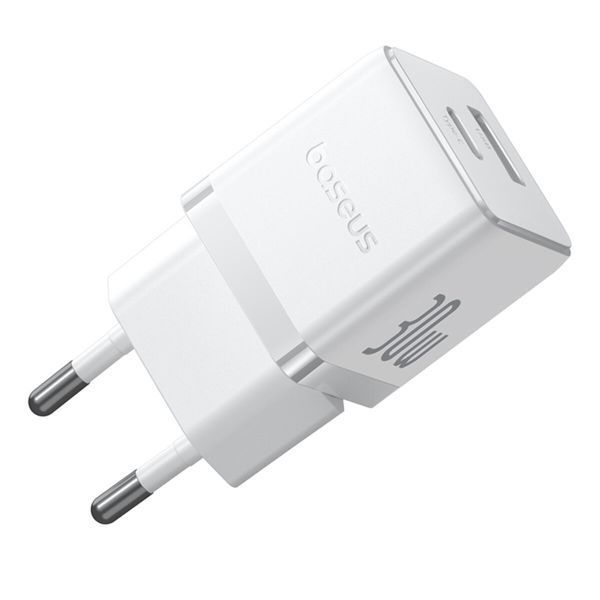 Мережевий зарядний пристрій Baseus Palm Fast Charger C+U 30W EU Moon White (P1011160A213-00) 57419 фото