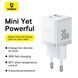 Мережевий зарядний пристрій Baseus Palm Fast Charger C+U 30W EU Moon White (P1011160A213-00) 57419 фото 7