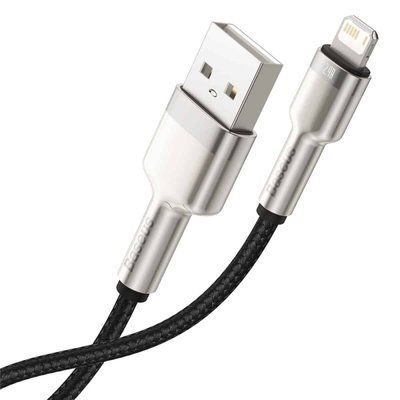 Кабель Baseus Cafule Series Metal Data Cable USB to IP 2.4A 2m Black (CALJK-B01) 14921 фото