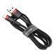 Кабель Baseus Cafule Cable USB For Lightning 2.4A 1m Red+Black (CALKLF-B19) 7557 фото 3