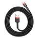 Кабель Baseus Cafule Cable USB For Lightning 2.4A 1m Red+Black (CALKLF-B19) 7557 фото 4