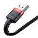 Кабель Baseus Cafule Cable USB For Lightning 2.4A 1m Red+Black (CALKLF-B19) 7557 фото 2