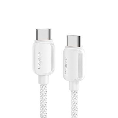 Кабель ESSAGER Waves Type-C to Type-C 100W 1m white (EXCTT1-WL02-P) 55324 фото