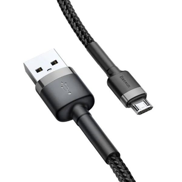 Кабель Baseus Cafule Cable USB For Micro 2.4A 1m Gray+Black (CAMKLF-BG1) 7642 фото