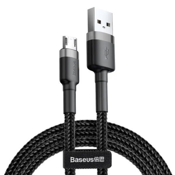 Кабель Baseus Cafule Cable USB For Micro 2.4A 1m Gray+Black (CAMKLF-BG1) 7642 фото
