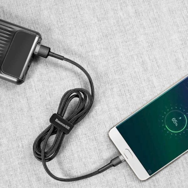 Кабель Baseus Cafule Cable USB For Micro 2.4A 1m Gray+Black (CAMKLF-BG1) 7642 фото