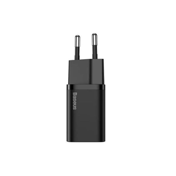 Мережевий зарядний пристрій Baseus Super Si 1C 20W With Simple Wisdom Data Cable Type-C/iP 1m Black (TZCCSUP-B01) 13385 фото