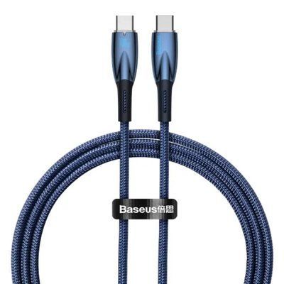 Кабель Baseus Glimmer Series Fast Charging Data Cable Type-C to Type-C 100W 1m Blue (CADH000703) 56843 фото