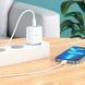 Мережевий зарядний пристрій HOCO C105A Stage dual port PD20W+QC3.0 charger set (C to iP)(EU) White (6931474782939) 57091 фото 8