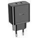 Мережевий зарядний пристрій HOCO N35 Streamer dual-port PD45W GaN (2C) charger(EU) Black (6931474797193) 53033 фото 1