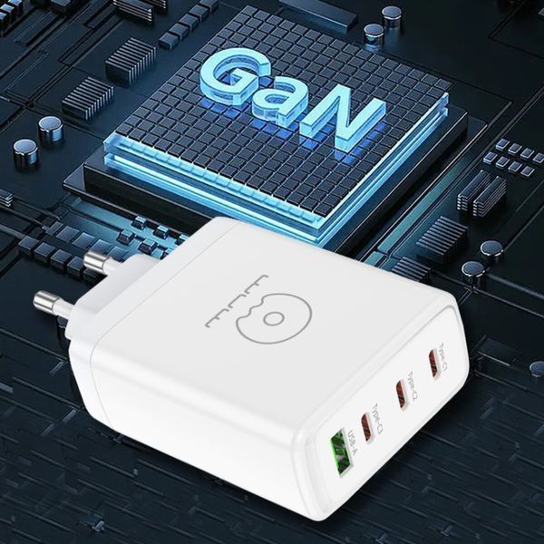 Мережевий зарядний пристрій WUW-C158 1USB 3Type-C PD100W white (WUW-C158) 54825 фото