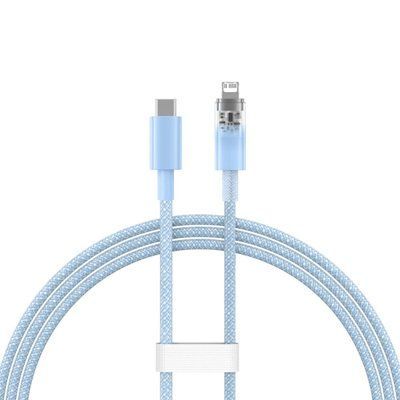Кабель Baseus Explorer Series Fast Charging Cable with Smart Temperature Control Type-C to iP 20W 1m Blue (CATS010203) 56902 фото