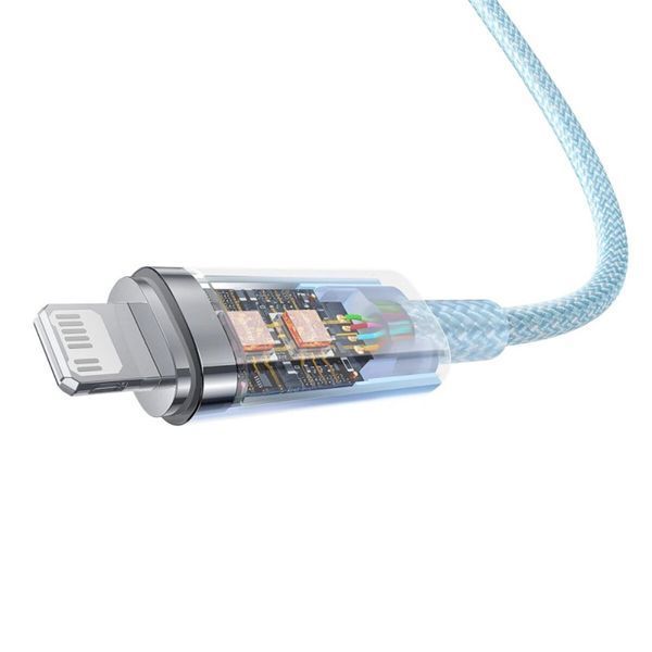 Кабель Baseus Explorer Series Fast Charging Cable with Smart Temperature Control Type-C to iP 20W 1m Blue (CATS010203) 56902 фото