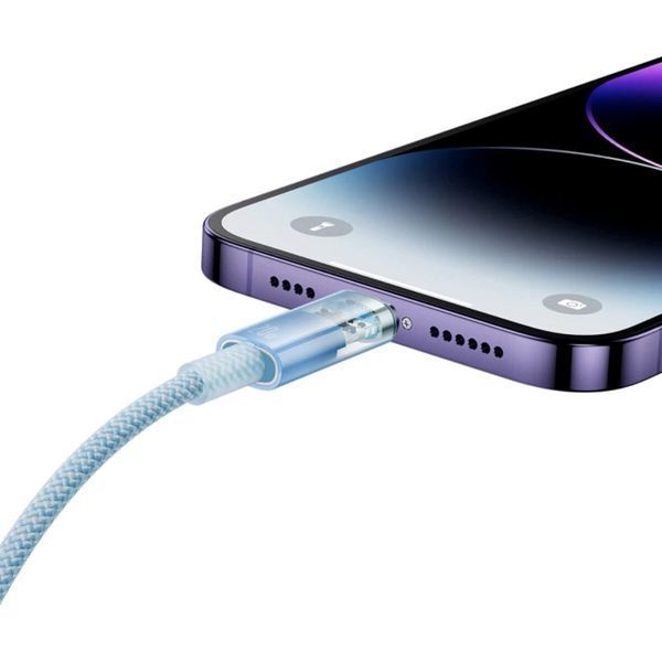 Кабель Baseus Explorer Series Fast Charging Cable with Smart Temperature Control Type-C to iP 20W 1m Blue (CATS010203) 56902 фото