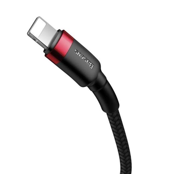 Кабель Baseus Cafule Cable Type-C to iP PD 20W 1m Red+Black (CATLKLF-91) 40129 фото