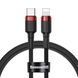 Кабель Baseus Cafule Cable Type-C to iP PD 20W 1m Red+Black (CATLKLF-91) 40129 фото 1