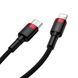 Кабель Baseus Cafule Cable Type-C to iP PD 20W 1m Red+Black (CATLKLF-91) 40129 фото 6