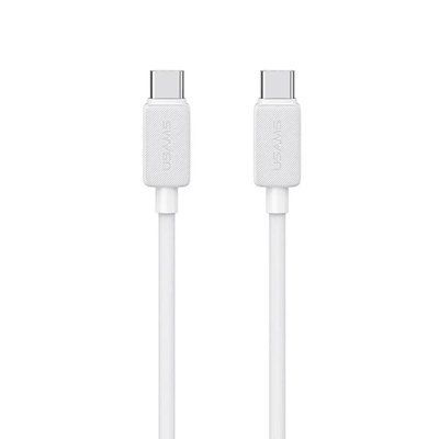 Кабель Usams US-SJ691 60W Striped Data Cable Type-C To Type-C-KY Series 1M white (SJ691USB02) 52365 фото