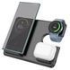 Бездротовий зарядний пристрій HOCO CQ2 Flash folding 3-in-1 wireless fast charger(SAM Watch) Black (6942007602327) 49057 фото 3