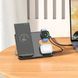 Бездротовий зарядний пристрій HOCO CQ2 Flash folding 3-in-1 wireless fast charger(SAM Watch) Black (6942007602327) 49057 фото 7