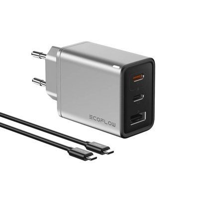 Мережевий зарядний пристрій EcoFlow RAPID 65W GaN Charger with 100W Cable (EFA-65W-GAN-CHARGER-EU) 57594 фото