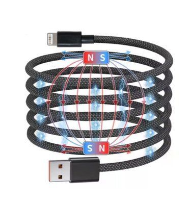 Кабель NN SN4 Magnetic Usb lightning 1m 100W grey (NNSN4) 52634 фото