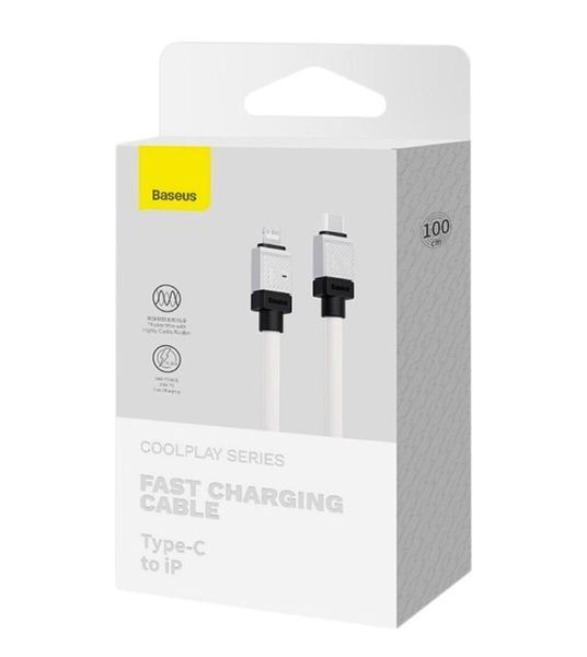 Кабель Baseus CoolPlay Series Fast Charging Cable Type-C to iP 20W 1m White (CAKW000002) 47914 фото