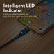 Кабель Vention Nylon Braided USB 2.0 C Male to C Male 3A Cable 2M Black LED Type (TAUBH) (TAUBH) 57358 фото 3
