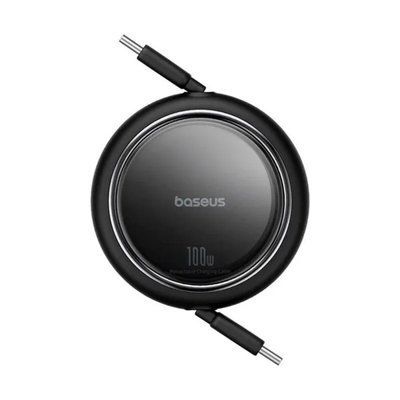 Кабель Baseus Free2Draw Mini Retractable Charging Cable Type-C to Type-C 100W 1m Cluster Black (P10364500111-00) 54662 фото