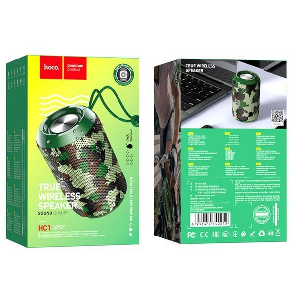 Портативна колонка HOCO HC1 Trendy sound sports wireless speaker Camouflage Green (6931474740212) 23919 фото