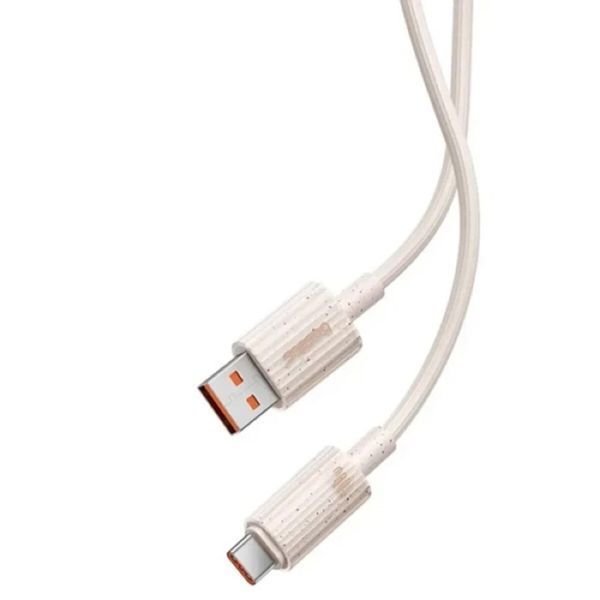 Кабель Baseus Habitat Series Fast Charging Cable USB to Type-C 100W 1m Wheat Pink (P10360203421-00) 56940 фото