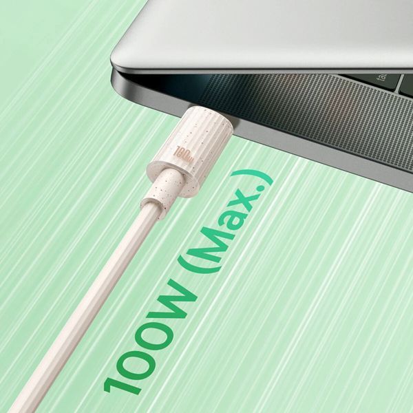 Кабель Baseus Habitat Series Fast Charging Cable Type-C to Type-C 100W 2m Wheat Pink (P10360202421-01) 56938 фото