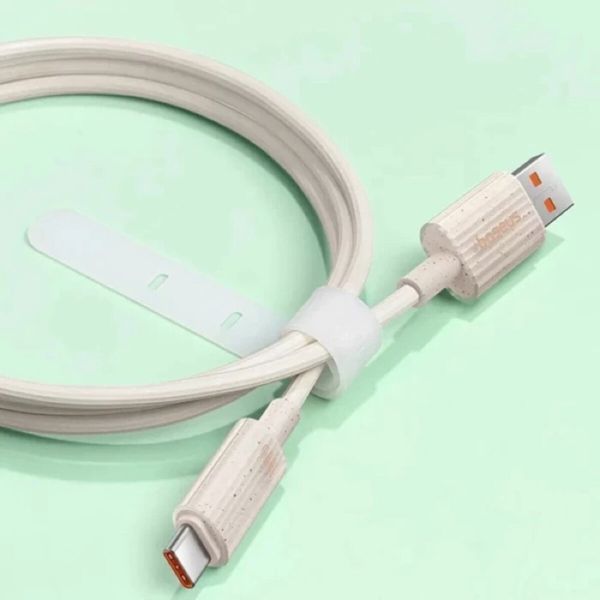 Кабель Baseus Habitat Series Fast Charging Cable USB to Type-C 100W 1m Wheat Pink (P10360203421-00) 56940 фото