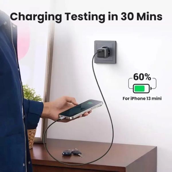 Мережевий зарядний пристрій UGREEN CD319 USB-C GaN Fast Charger 30W EU (Space Gray)(UGR-90666) (UGR-90666) 50219 фото