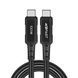 Кабель ACEFAST C4-03 Type-C to Type-C 5A, 100W, 2m, nylon, zinc connectors, Black (AFC4-03B) 14685 фото 1