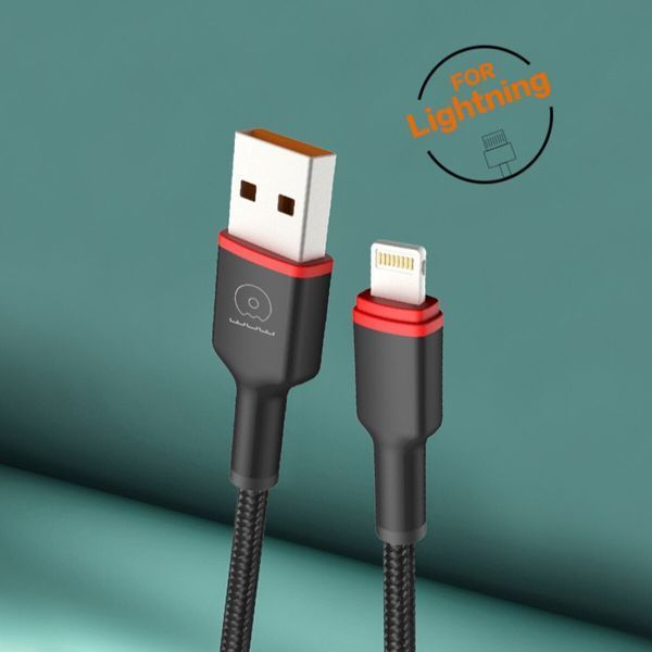 Кабель WUW-X203 USB Lightning 2,4А black (6972573336210) 52543 фото