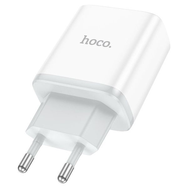 Мережевий зарядний пристрій HOCO C105A Stage dual port PD20W+QC3.0 charger White (6931474782946) 55682 фото
