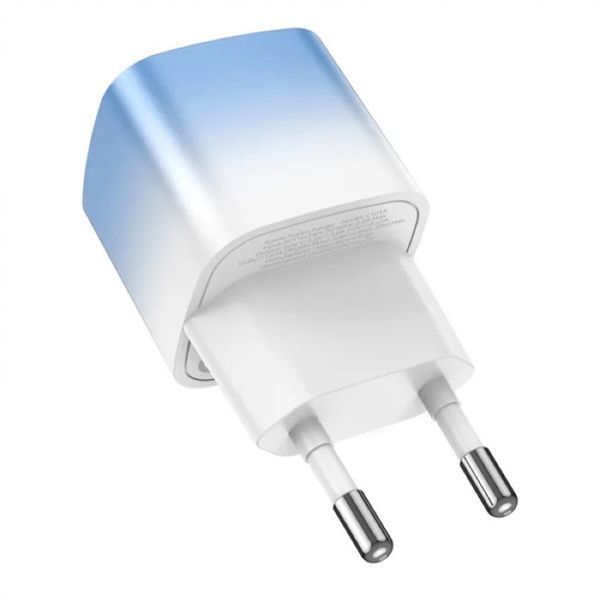 Мережевий зарядний пристрій HOCO C101A single port PD20W charger Ice Blue (6931474769374) 40239 фото