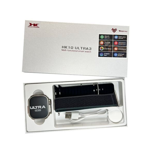 Смарт-годинник HK 10 Ultra 3 IP67+Amoled Gold-Black (HK10U3GB) 55830 фото