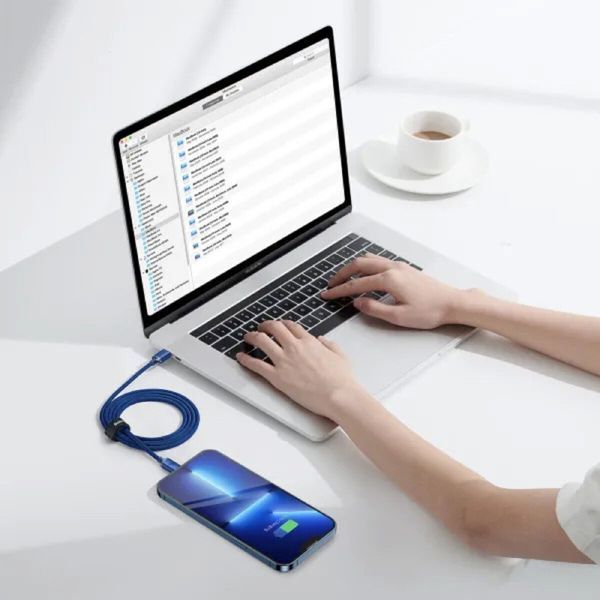 Кабель Baseus Crystal Shine Series Fast Charging Data Cable Type-C to iP 20W 2m Blue (CAJY000303) 55561 фото