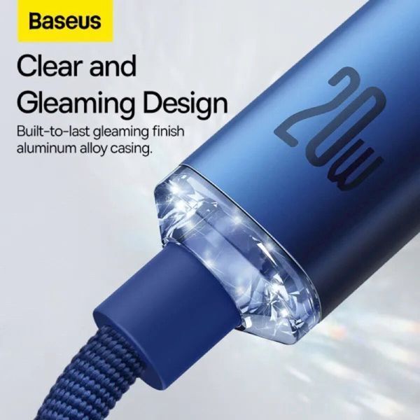 Кабель Baseus Crystal Shine Series Fast Charging Data Cable Type-C to iP 20W 2m Blue (CAJY000303) 55561 фото