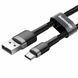 Кабель Baseus Cafule Cable USB For Type-C 3A 2m Gray+Black (CATKLF-CG1) 7712 фото 3