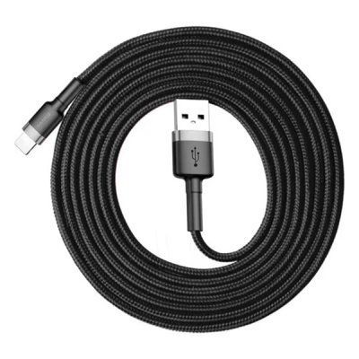 Кабель Baseus Cafule Cable USB For Lightning 1.5A 2m Gray+Black (CALKLF-CG1) 7563 фото