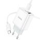 Мережевий зарядний пристрій HOCO C105A Stage dual port PD20W+QC3.0 charger set (Type-C to Type-C)(EU) White (6931474782922) 57092 фото 3