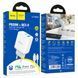 Мережевий зарядний пристрій HOCO C105A Stage dual port PD20W+QC3.0 charger set (Type-C to Type-C)(EU) White (6931474782922) 57092 фото 2