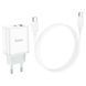 Мережевий зарядний пристрій HOCO C105A Stage dual port PD20W+QC3.0 charger set (Type-C to Type-C)(EU) White (6931474782922) 57092 фото 4