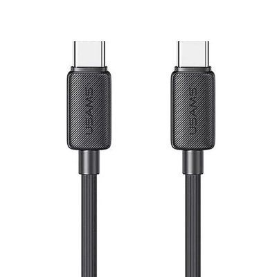Кабель Usams US-SJ691 60W Striped Data Cable Type-C To Type-C-KY Series 1M black (SJ691USB01) 52364 фото